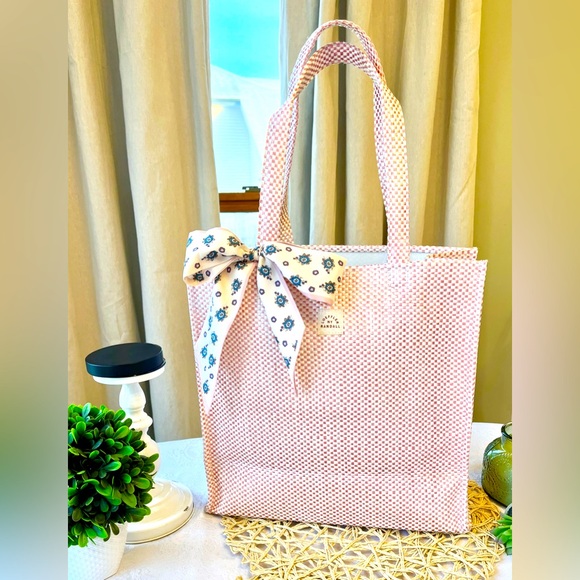 Loeffler Randall Handbags - Loeffler Randall NY Pink Raffia Tote